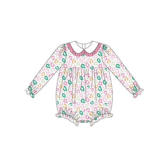 No moq  LR1352 Pre-order Size 0-3m to 2t baby girls clothes long  sleeves romper