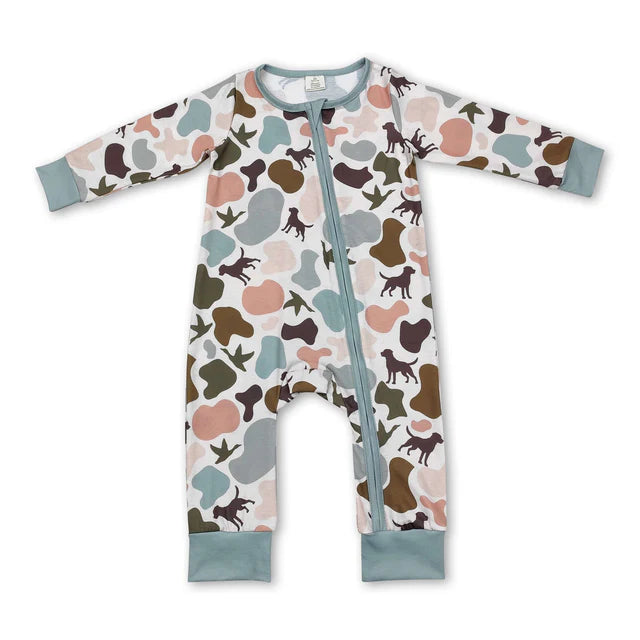 USA Warehouse (IN STOCK) Sibling Printed Zipper Long Sleeve Baby Rompers Collection