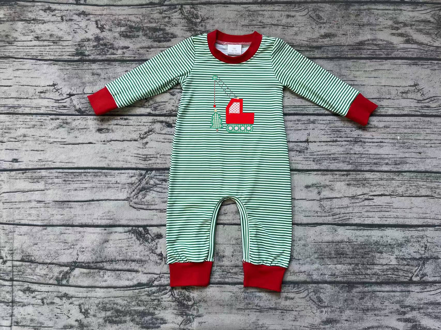 No moq LR1402 Pre-order Size 0-3m to 2t baby boys clothes embroidery long  sleeves romper