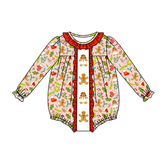 No moq LR1427 Pre-order Size 0-3m to 2t baby girls clothes long  sleeves romper