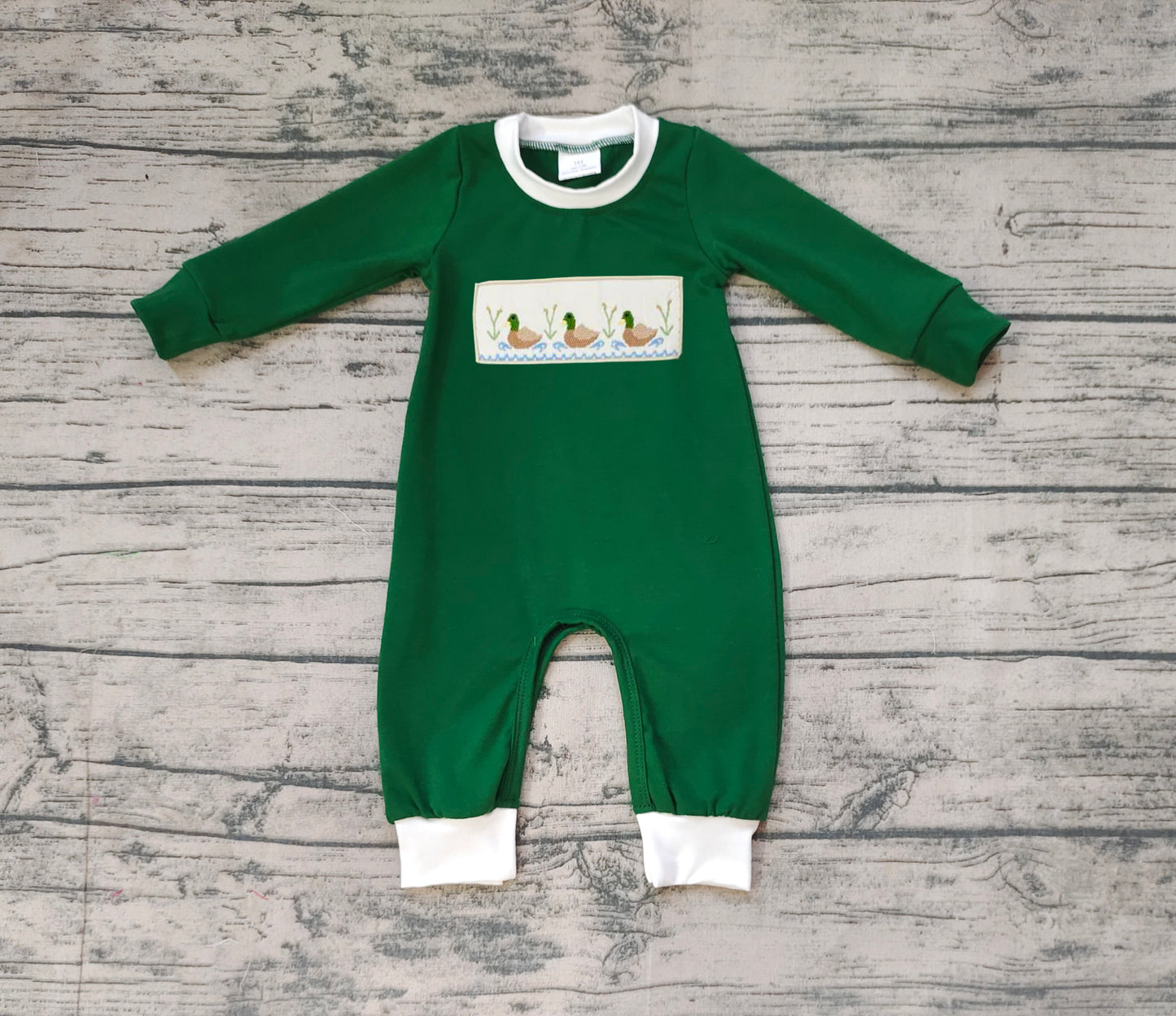 No moq  LR1465 Pre-order Size 0-3m to 2t baby boys clothes embroidery long  sleeves romper