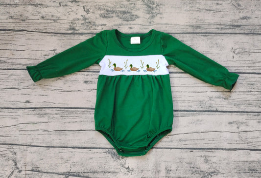 No moq  LR1466 Pre-order Size 0-3m to 2t baby girls clothes embroidery long  sleeves romper