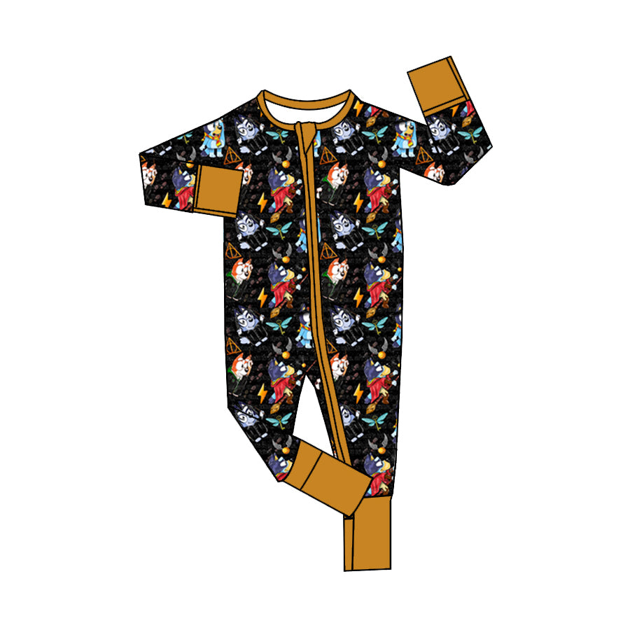 No moq  LR1467 Pre-order Size 0-3m to 2t baby boys clothes embroidery long  sleeves romper