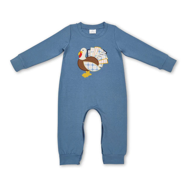 RTS Sibling Thanksgiving Turkey Girls Boys Rompers Dresses Clothes Sets