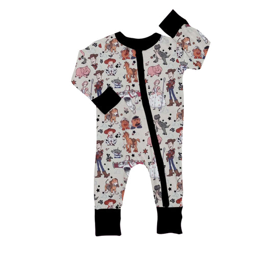 No moq  LR1524 Pre-order Size 0-3m to 2t baby boys clothes embroidery long  sleeves romper