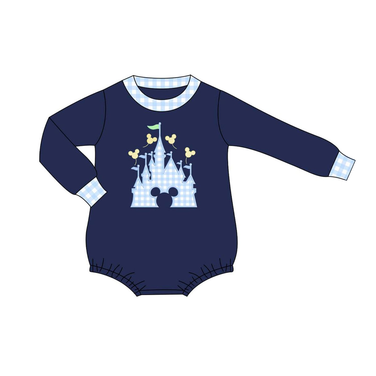 No moq  LR1525 Pre-order Size 0-3m to 2t baby boys clothes embroidery long  sleeves romper