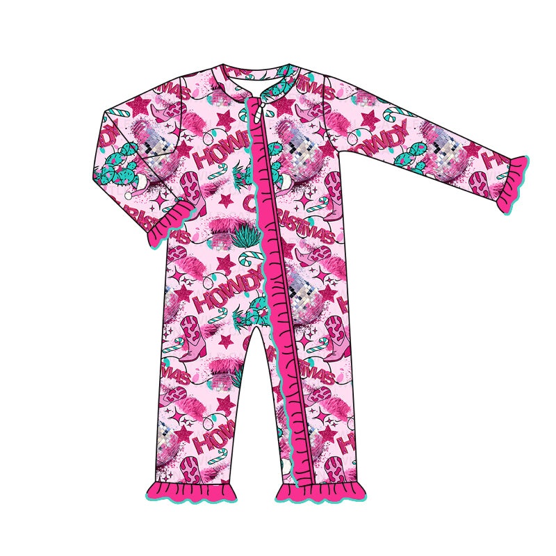 No moq  LR1531 Pre-order Size 0-3m to 2t baby girls clothes embroidery long  sleeves romper