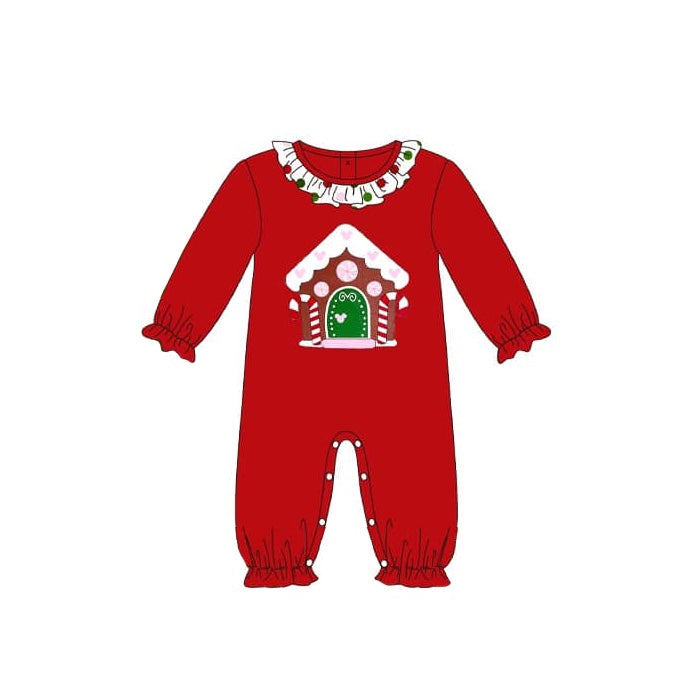 No moq  LR1538 Pre-order Size 0-3m to 2t baby girls clothes  long  sleeves romper