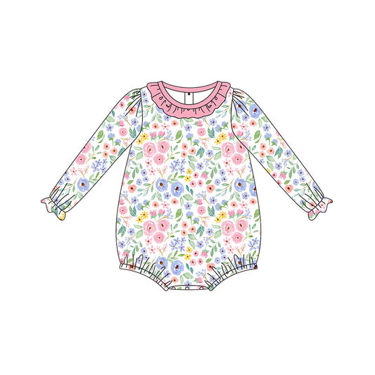 No moq  LR1562 Pre-order Size 0-3m to 2t baby girls clothes long  sleeves romper