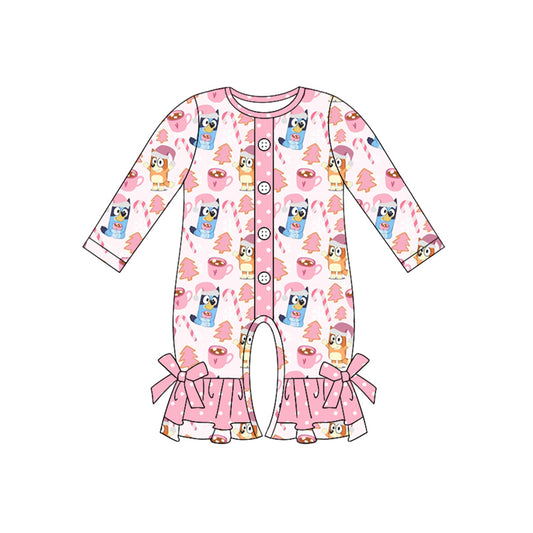 No moq  LR1635  Pre-order Size 0-3m to 2t baby girls clothes long  sleeves romper