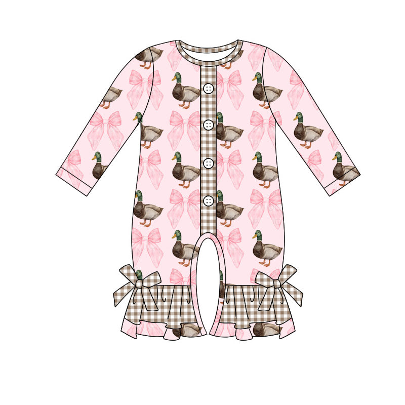 No moq  LR1690 Pre-order Size 0-3m to 2t baby girls clothes long  sleeves romper