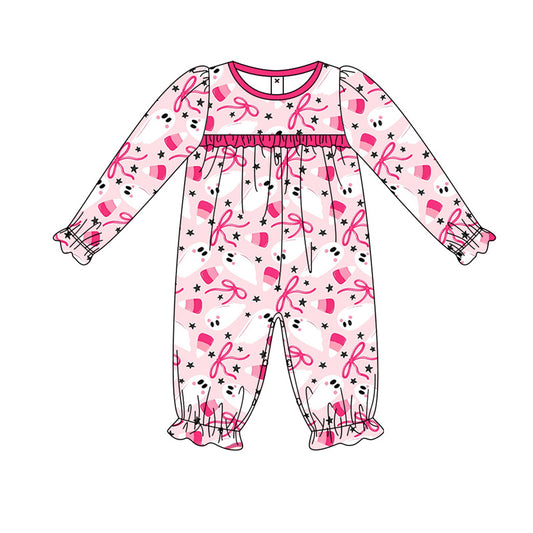 No moq  LR1705 Pre-order Size 0-3m to 2t baby girls clothes long  sleeves romper