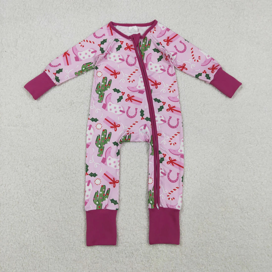 12.11 RTS Sibling Baby Kids Hats Boots Horses Cows Western Two Way Zip Convertible Rompers