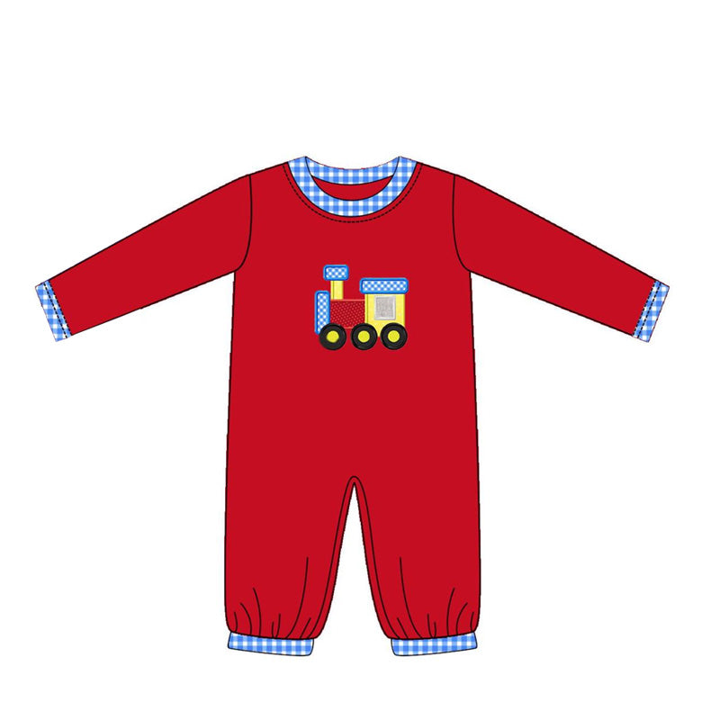 No moq LR1804 Pre-order Size 0-3m to 2t baby boys clothes long  sleeves romper