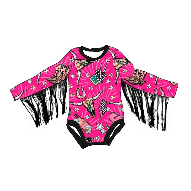 No moq  LR1823  Pre-order Size 0-3m to 2t baby girls clothes long  sleeves romper