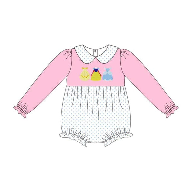 No moq  LR1830 Pre-order Size 0-3m to 2t baby girls clothes long  sleeves romper