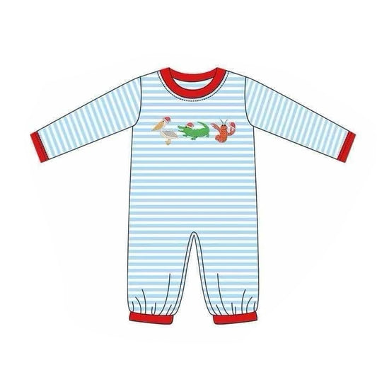 No moq  LR1848 Pre-order Size 0-3m to 2t baby boys clothes long  sleeves romper