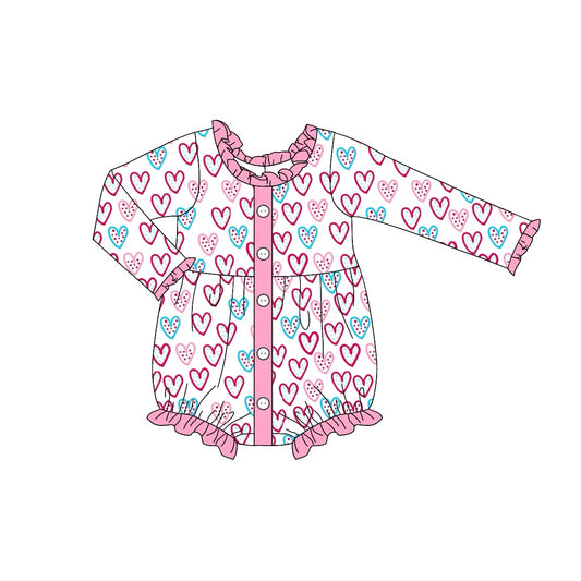 No moq  LR1954  Pre-order Size 0-3m to 2t baby girls clothes long  sleeves romper