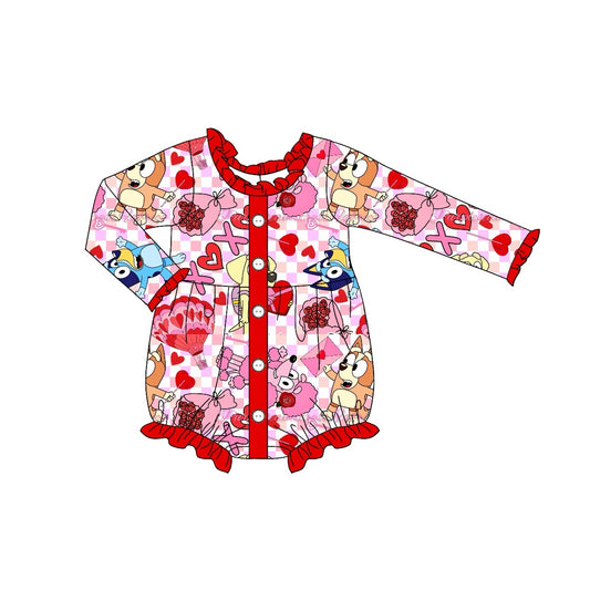 No moq  LR1955  Pre-order Size 0-3m to 2t baby girls clothes long  sleeves romper