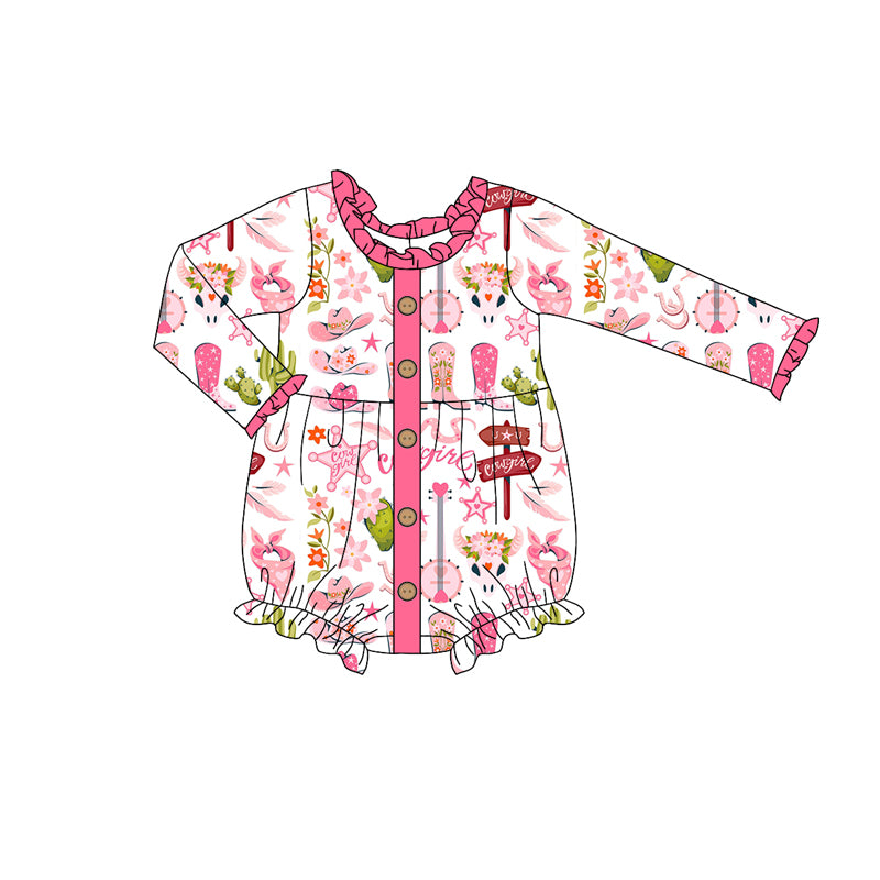 No moq  LR1958  Pre-order Size 0-3m to 2t baby girls clothes long  sleeves romper