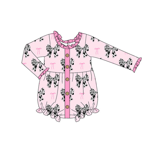 No moq  LR1975  Pre-order Size 0-3m to 2t baby girls clothes long  sleeves romper