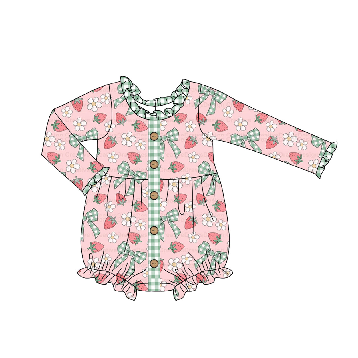 No moq  LR1981  Pre-order Size 0-3m to 2t baby girls clothes long  sleeves romper