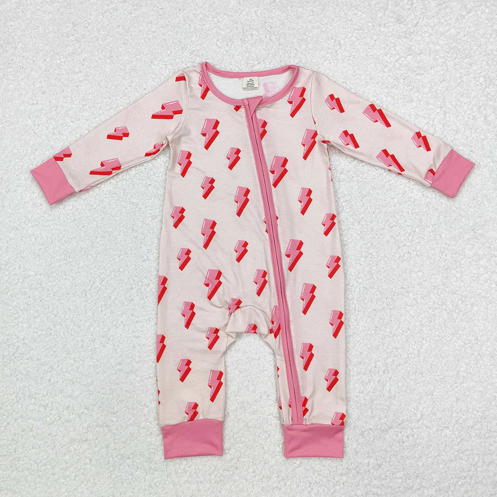 2.6 RTS Sibling Baby Infant Boys Girls Western Bamboo Zip Rompers