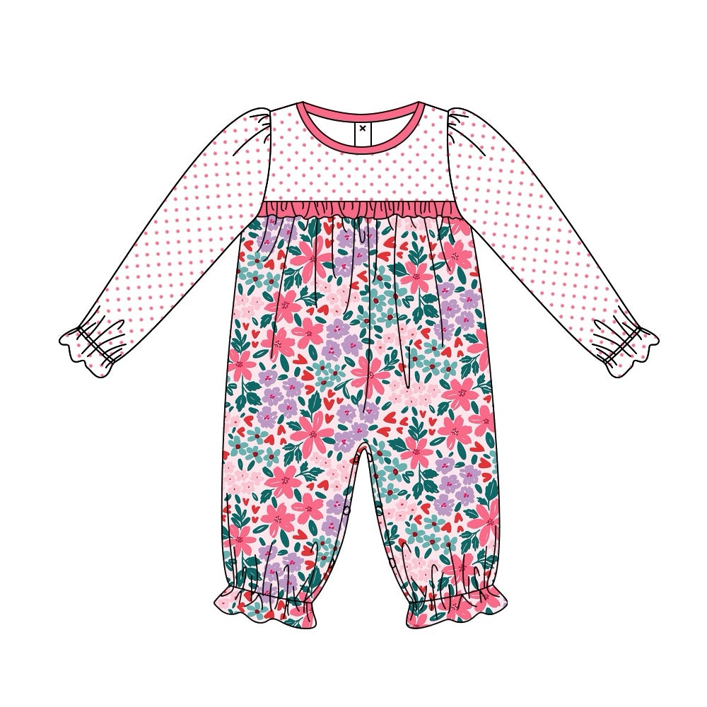 No moq  LR2018  Pre-order Size 0-3m to 2t baby girls clothes long  sleeves romper