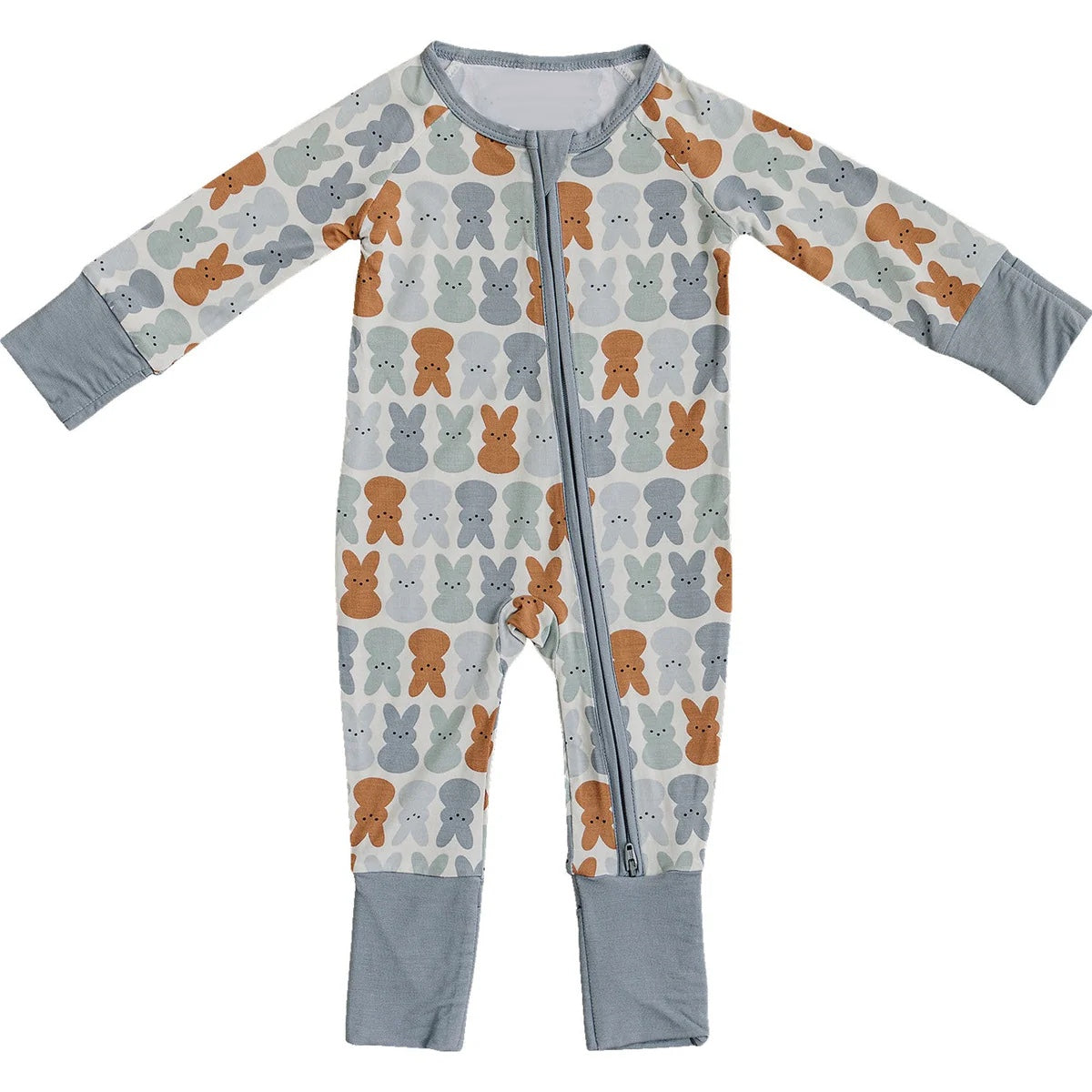Baby Infant Boys Easter Rabbits Zip Rompers preorder  LR2144