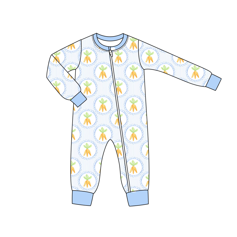 Light blue carrot top pants kids boys Easter pajamas