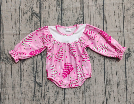 9.15 LR2333 Sample No Moq Fast Coming Baby Girls Long Sleeves Stripe Trees Plaid Ruffle Rompers