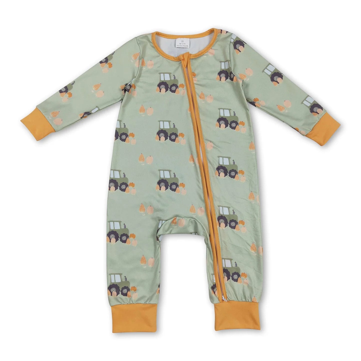 9.30 RTS Sibling Baby Kids Fall Trucks Pumpkins Farm Rompers Pajamas Sets