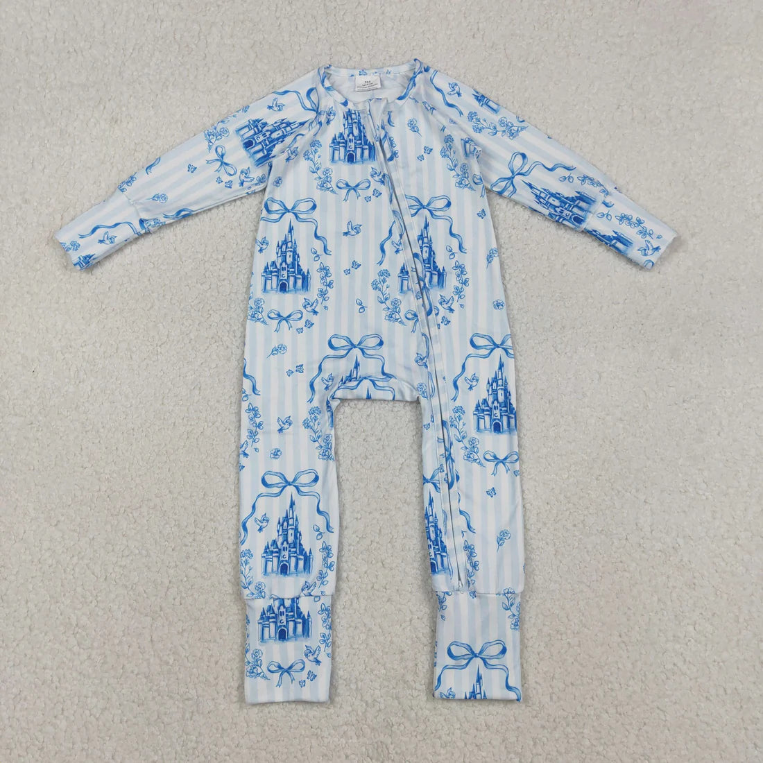 12.11 RTS Sibling Baby Girls Colorful Flowers Bows Two Way Zip Convertible Rompers