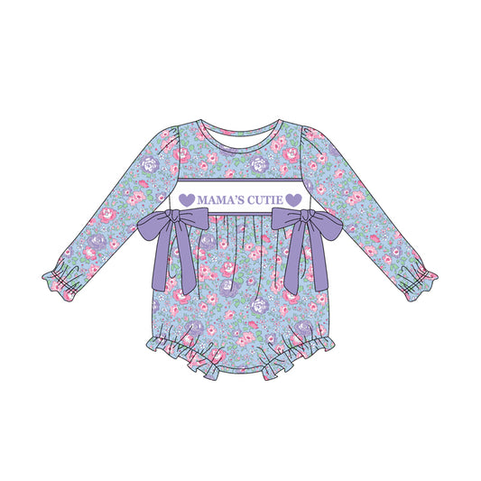 9.22 LR2702 Baby Girls Mamas Cutie Flowers Bows Ruffle Rompers Preorder