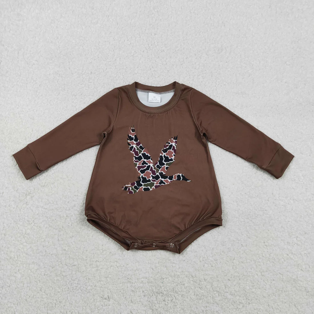 11.24 RTS Sibling Baby Boys Girls Camo Bows Ducks Southern Hunting Rompers