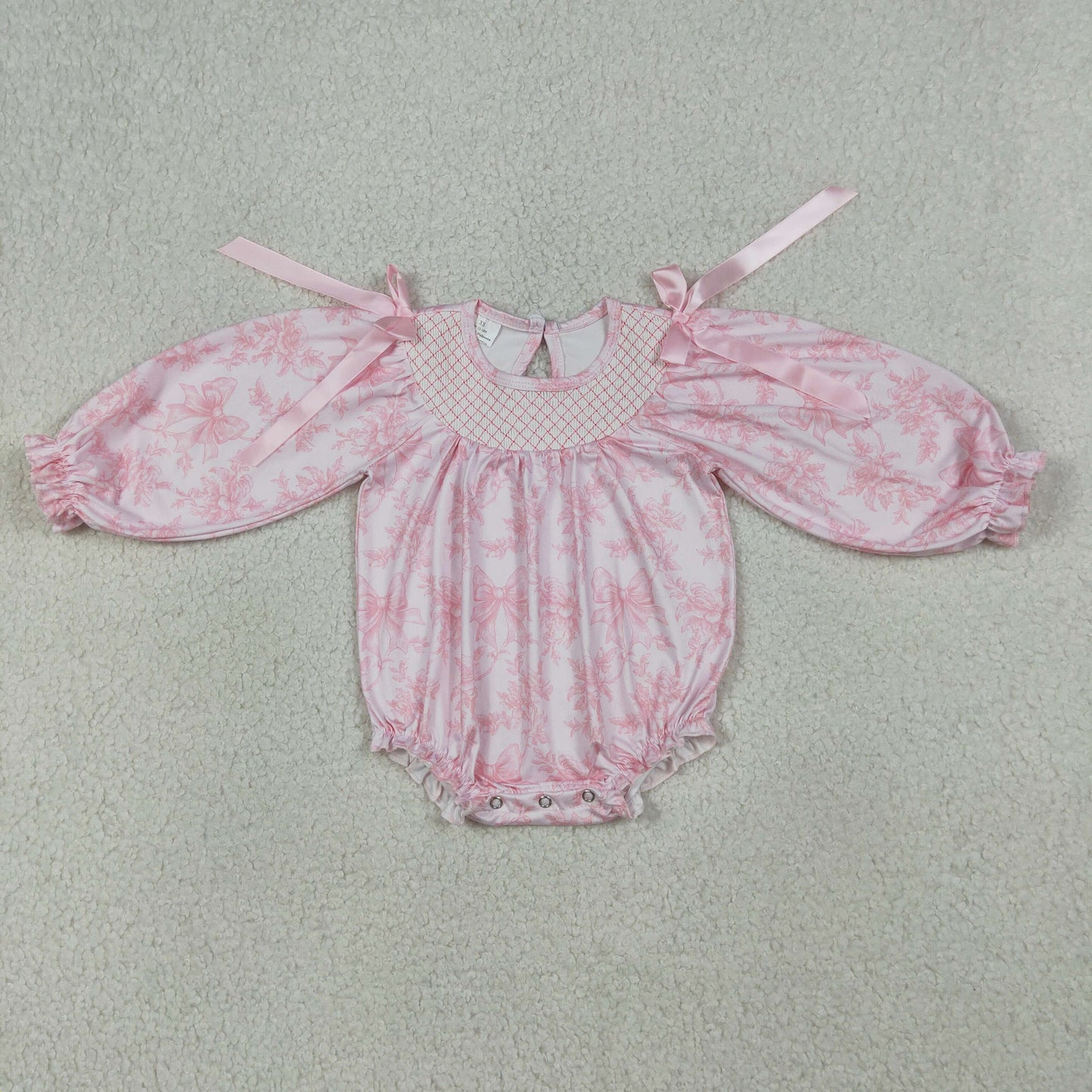 4.1 RTS Sibling Long sleeves pink bow floral tunic leggings girls outfits
