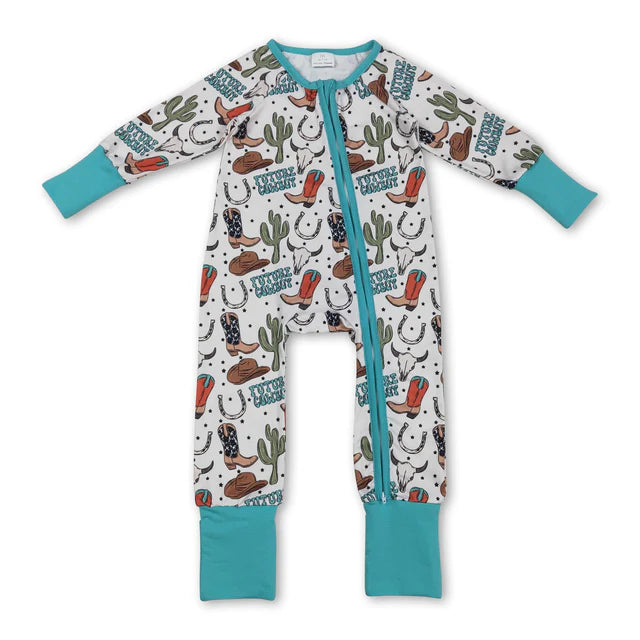 USA Warehouse (IN STOCK) Baby Kids long sleeves ruffleTwo Way Zip Convertible Rompers