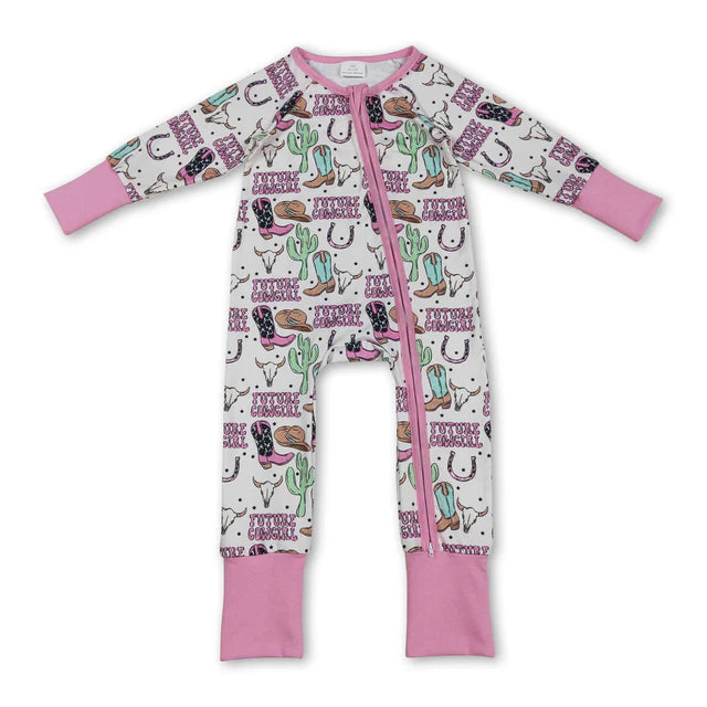 USA Warehouse (IN STOCK) Baby Kids long sleeves ruffleTwo Way Zip Convertible Rompers