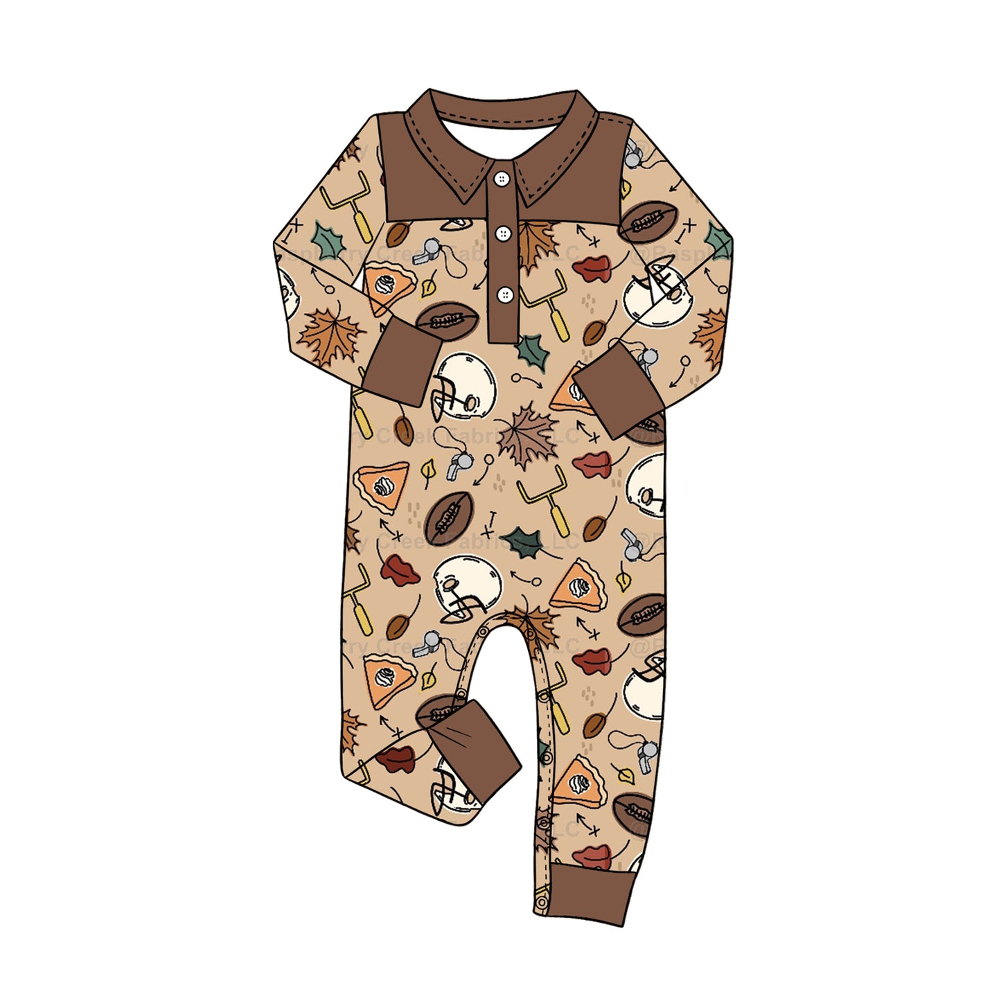 4.16 Pre Order No moq Baby Boys Long Sleeve Ducks Button Hunting Rompers