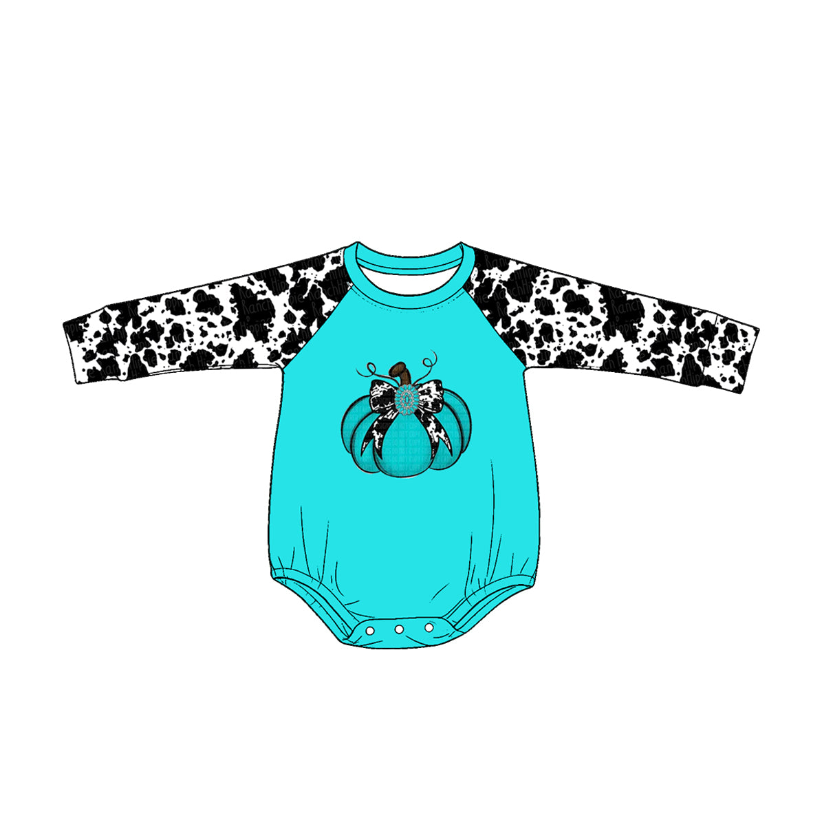 4.27 Pre Order No moq Baby Girls Long Sleeve Bows Pumpkins Fall Rompers