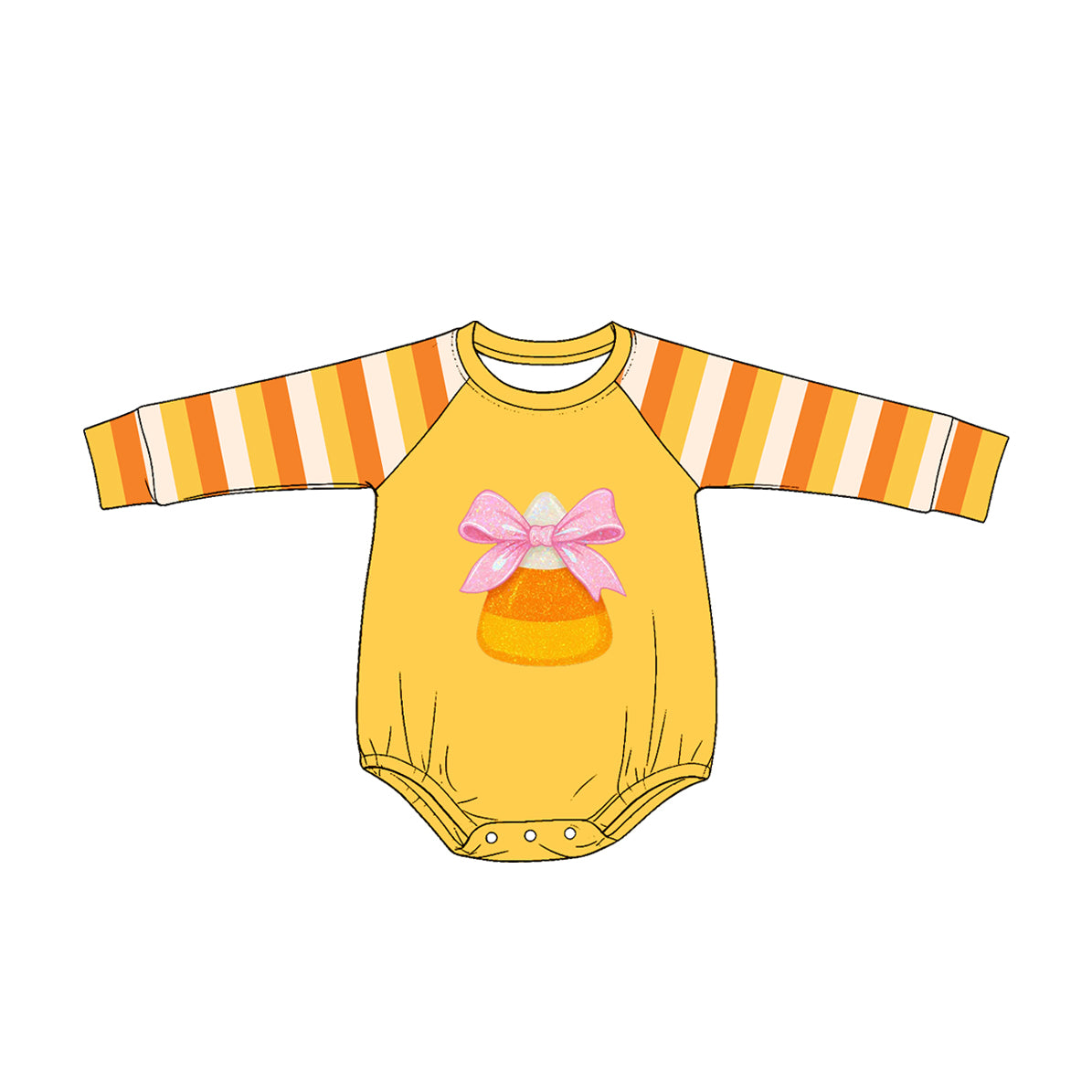 4.27 Pre Order No moq Baby Girls Long Sleeve Bows Pumpkins Fall Rompers