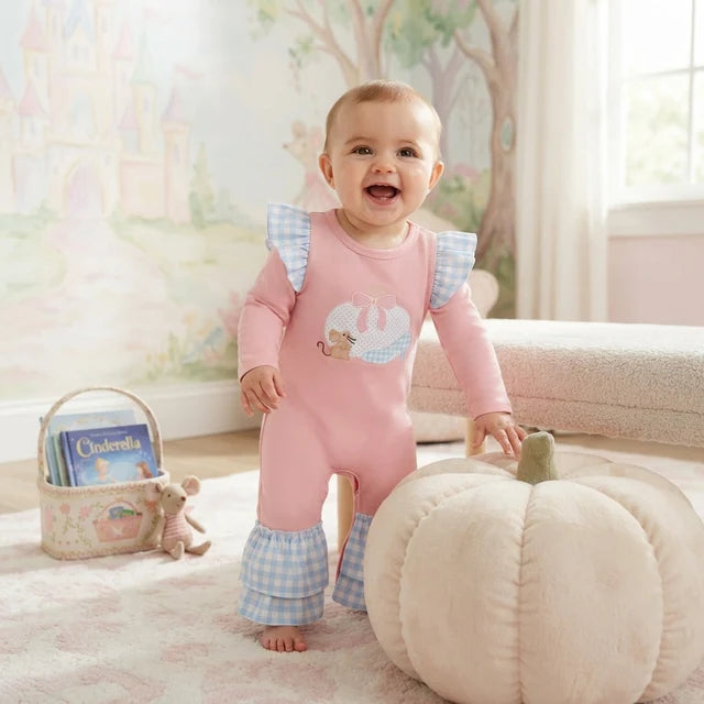 RTS NO MOQ （In stock）milk silk LR3217 Baby Girls Bow Pumpkins Fall Ruffle Pant Holiday Rompers