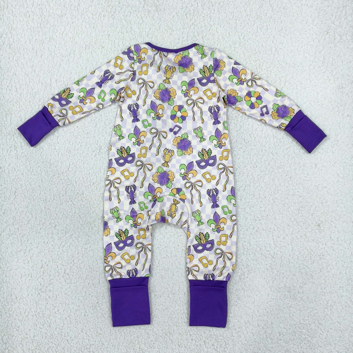 RTS NO MOQ （In stock）milk silk LR3335 Baby Girls Holiday Print Two Way Ruffle Zip Convertible Rompers