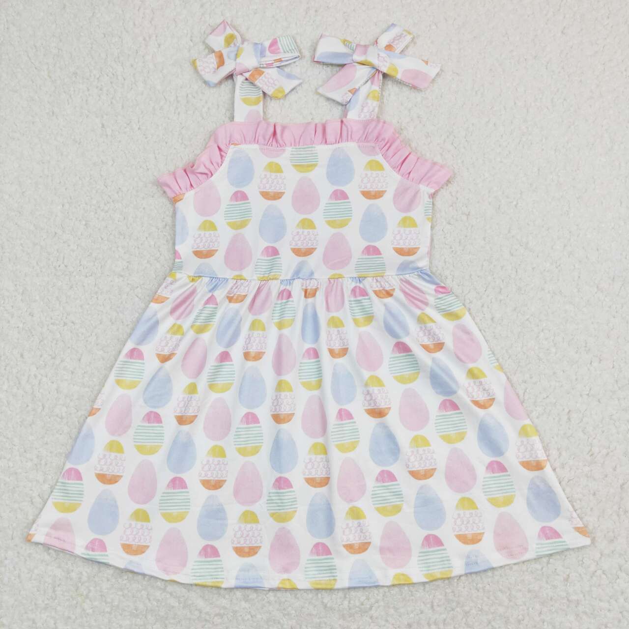 GSD0754 baby girl clothes easter eggs girl easter summer dress