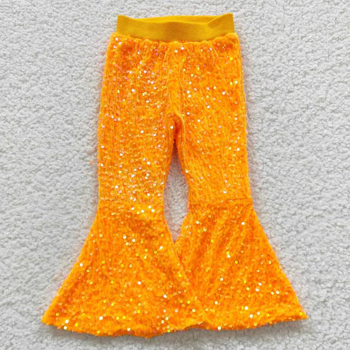 10.28 RST Sibling Baby Girls Colorful Sequin Sparkle Bell Bottom Pants
