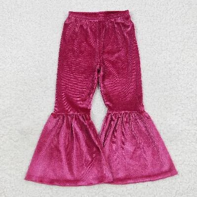11.19 RTS Sibling Baby Girls Velvet Bell Bottom Pants