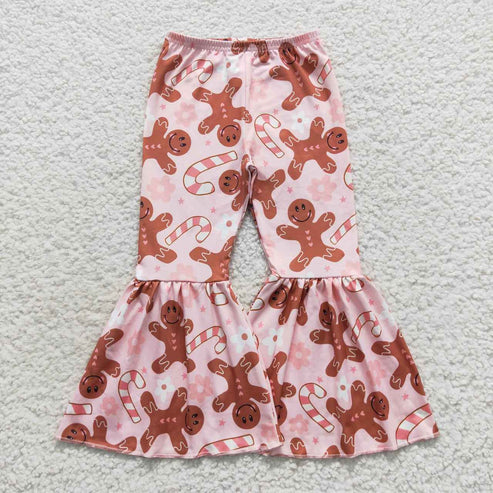11.3 RTS Sibling Baby Boys Girls Gingerbread Deer Leggings Bell Bottom Pants
