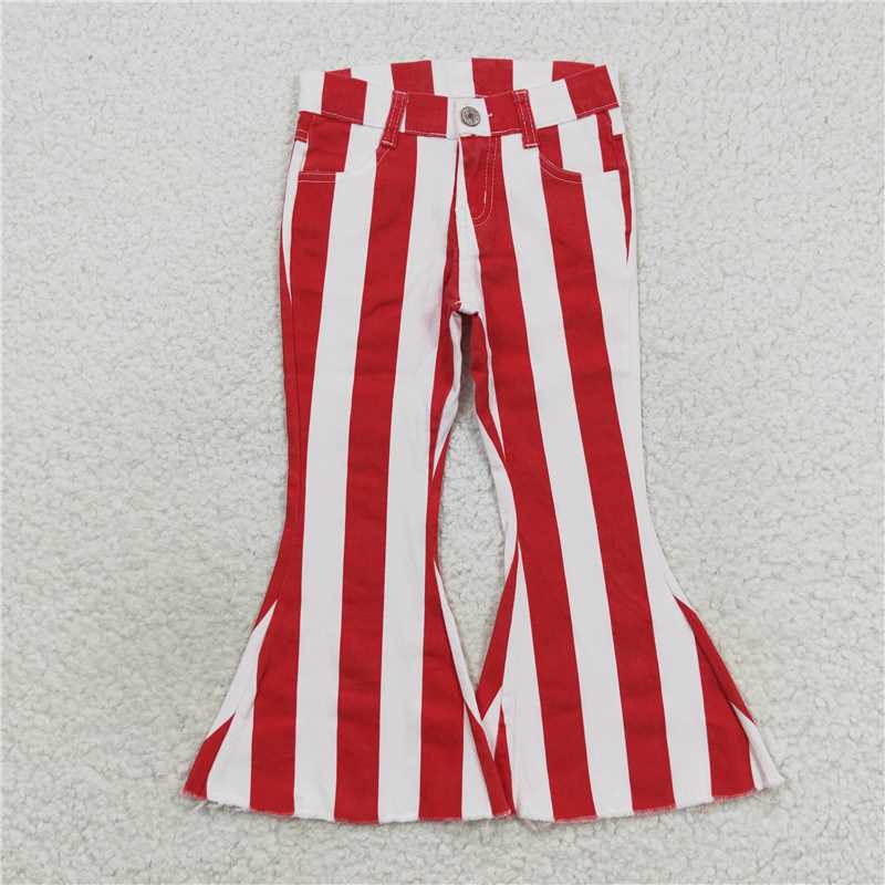 4.26 RTS NO MOQ Girls 4th of July Outfit Sleeveless Striped Stars Bow Dress and Pants Set Baby Girls Patriotic Outfit