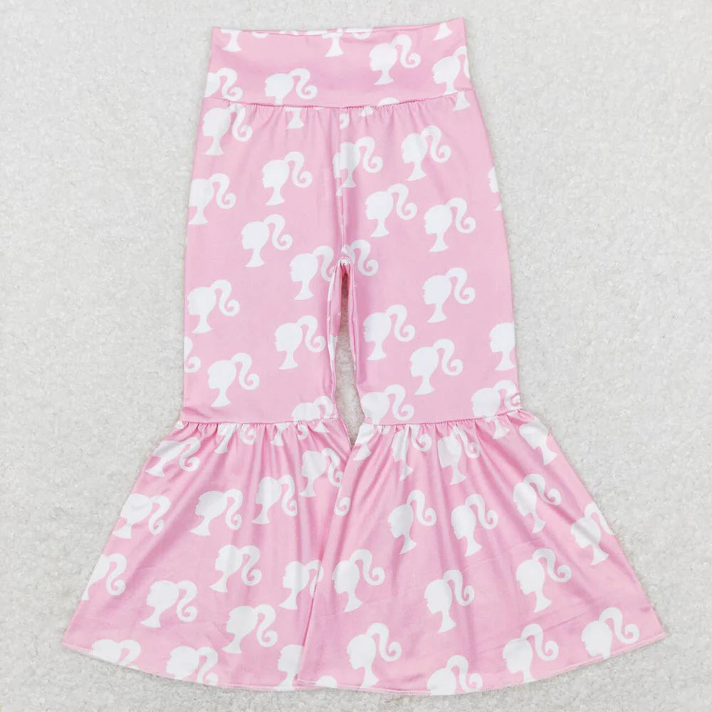 12.26 RTS Sibling Baby Girls Cartoon Doll Flare Bell Pants