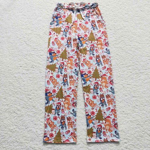 9.20 RTS Sibling Adult Men Women Cartoon Green Faces Mouses Christmas Pajamas Flare Pants